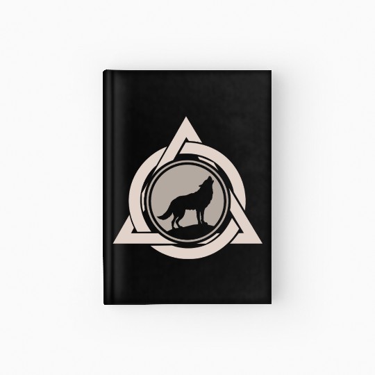 Alter Otherkin Therian Theta Delta Logo Wolf Alpha Hardcover Journal