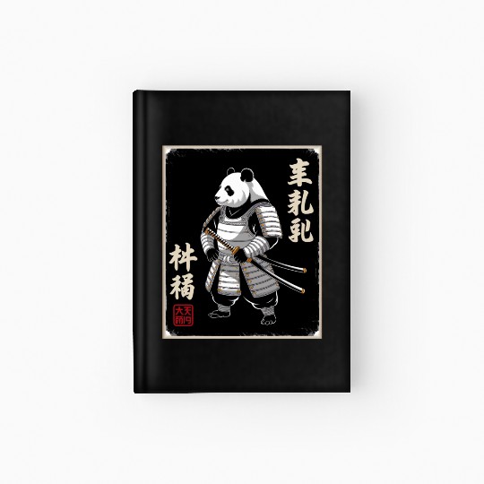 Panda Samurai In Japanese Ukiyo-e Hardcover Journal