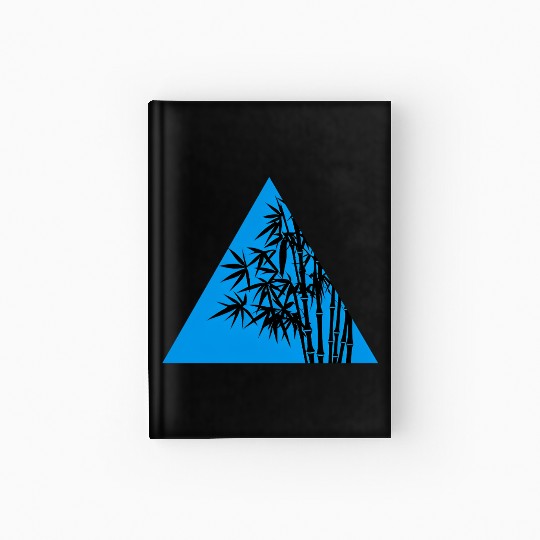 A Blue Triangle and Bamboo Hardcover Journal