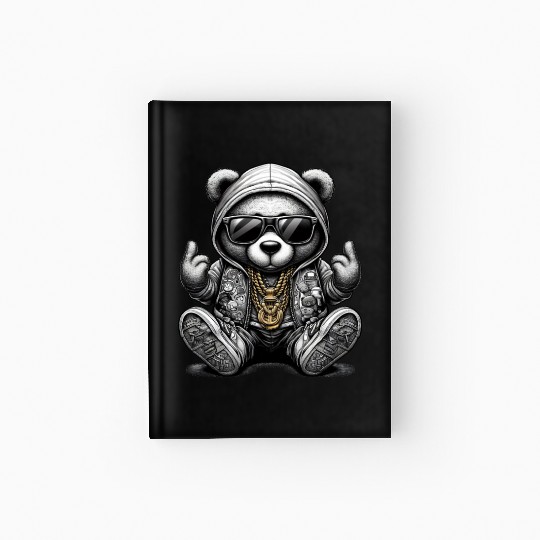 Hip Hop Teddy Bear Hardcover Journal