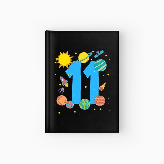 Space Adventure Number 11 Birthday Cosmos Hardcover Journal