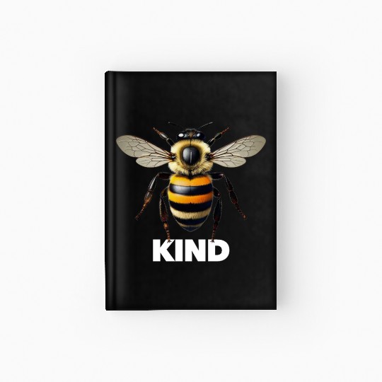 Bumble bee kind cute birthday present Hardcover Journal