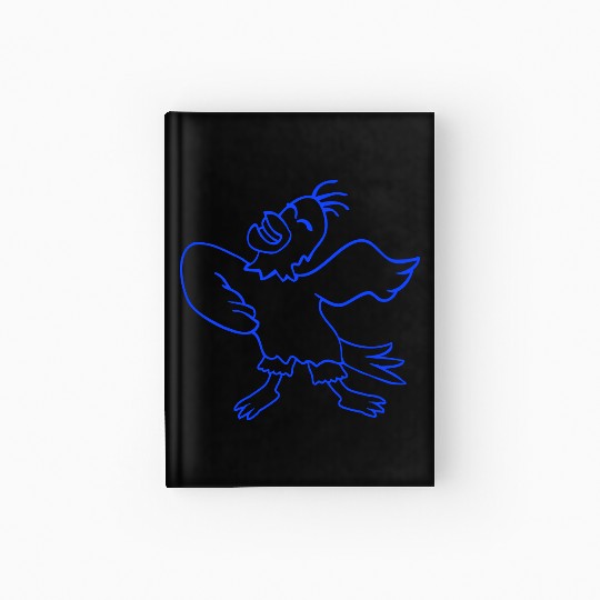Seagull bird dances happily celebrates cheerful Hardcover Journal