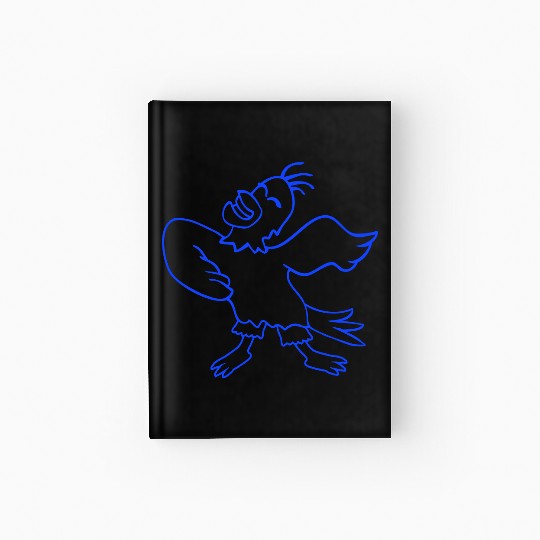 Seagull bird dances happily celebrates cheerful Hardcover Journal