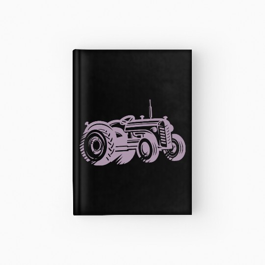 Tractor Silhouette Farmer Agriculture Hardcover Journal