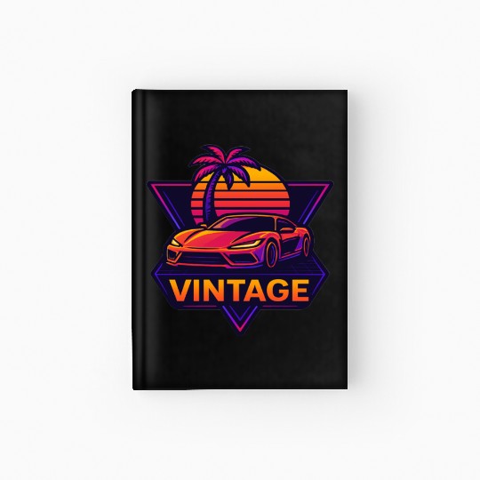Retro Drive – Neon Synthwave Speed Hardcover Journal