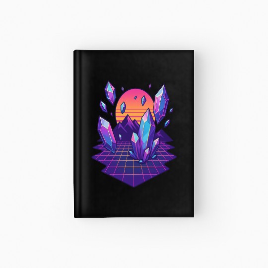 Crystal Skies: A Vaporwave Dreamscape Hardcover Journal