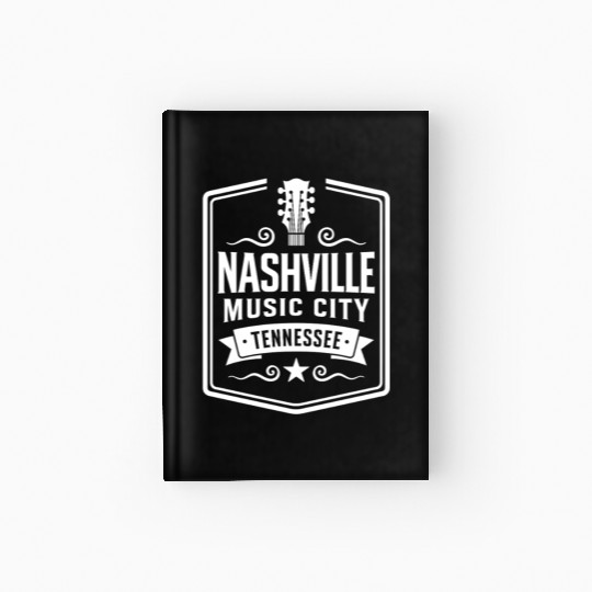 Nashville Music City Guitar Tennessee Hardcover Journal
