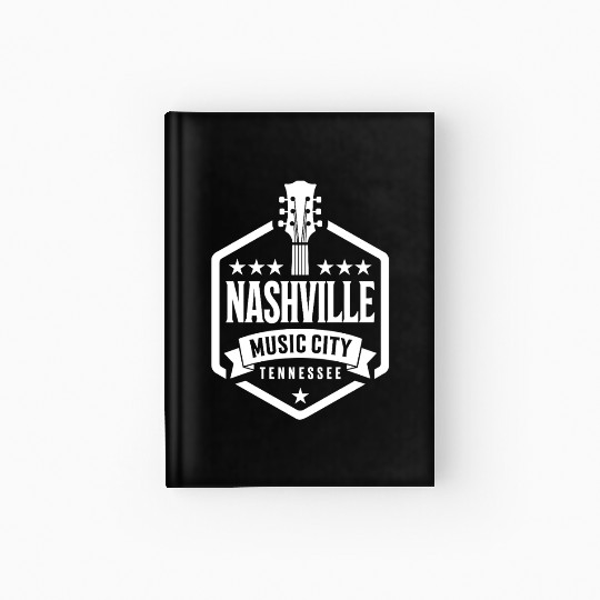 Nashville Music City Guitar Tennessee Hardcover Journal