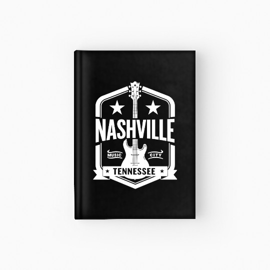 Nashville Music City Guitar Tennessee Hardcover Journal