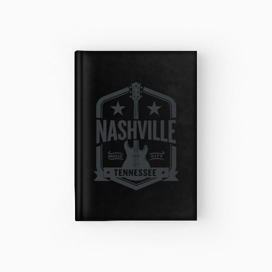 Nashville Music City Guitar Tennessee Hardcover Journal