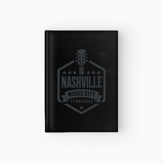 Nashville Music City Guitar Tennessee Hardcover Journal