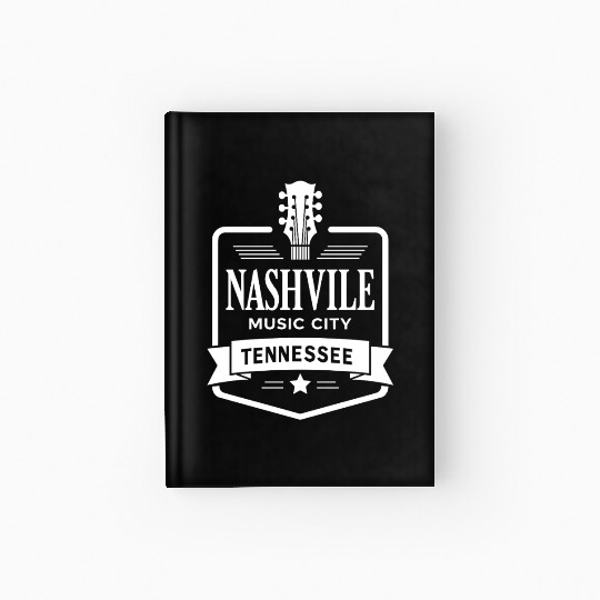 Nashville Music City Guitar Tennessee Hardcover Journal