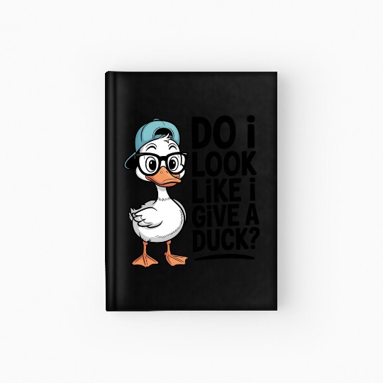 "Do I look like I give a duck?" Funny Duck Hardcover Journal