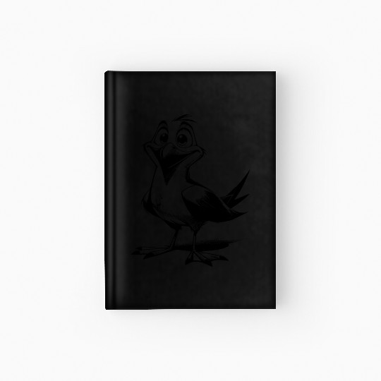 Nice flappy man funny seagull bird Hardcover Journal