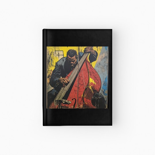 Charles Mingus Double Bass Retro Superhero Comic Hardcover Journal