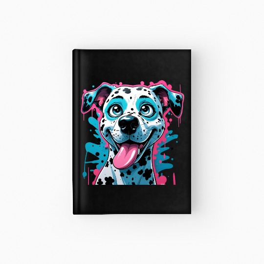 Graffiti Cartoon Dalmatian – Playful Pop Art Dog Hardcover Journal