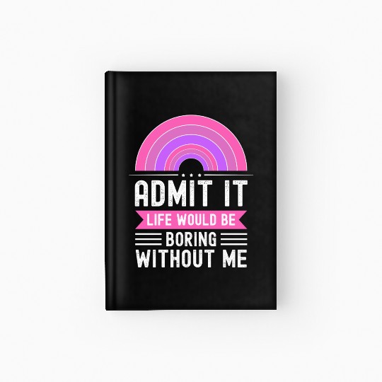 Colorful Rainbow Self-Expression Graphic Hardcover Journal