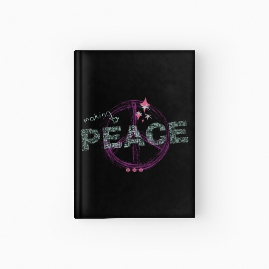 Making Peace Love Symbol Artistic Grunge Design Te Hardcover Journal