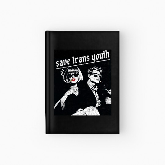 Save trans youth classic vintage Hardcover Journal