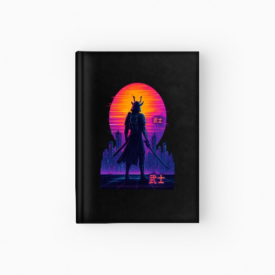 Neon Samurai - Cyberpunk Warrior Art Hardcover Journal