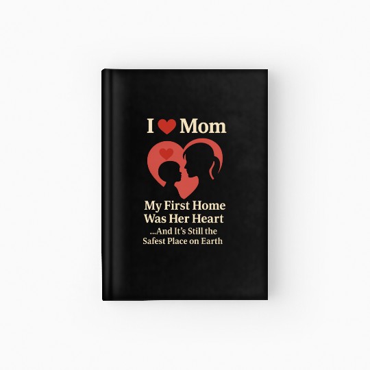 I Love Mom - Cute Mother's Day Hardcover Journal Gift