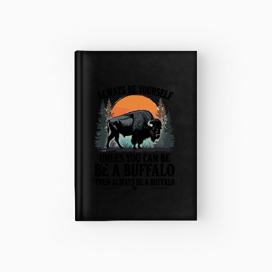 Always Be Yourself Be A Buffalo Under Sunset Hardcover Journal