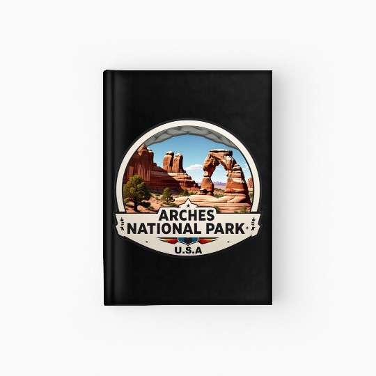 Arches National Park USA Logo Hardcover Journal