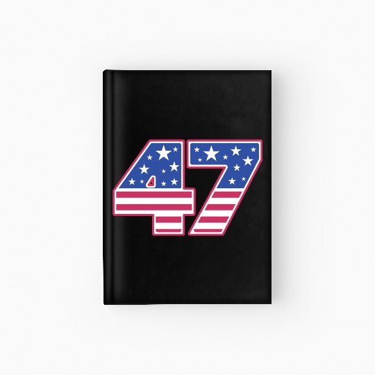 Number 47 in Stars and Stripes Hardcover Journal