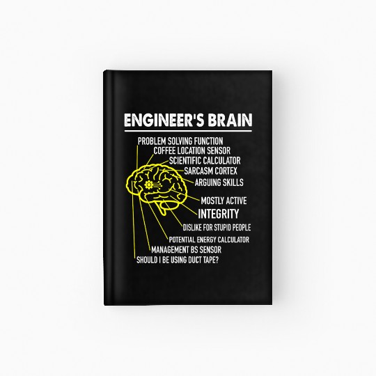 Enginee's brain anatomy for engineer engineering Hardcover Journal
