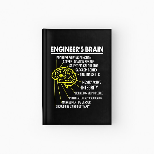 Enginee's brain anatomy for engineer engineering Hardcover Journal