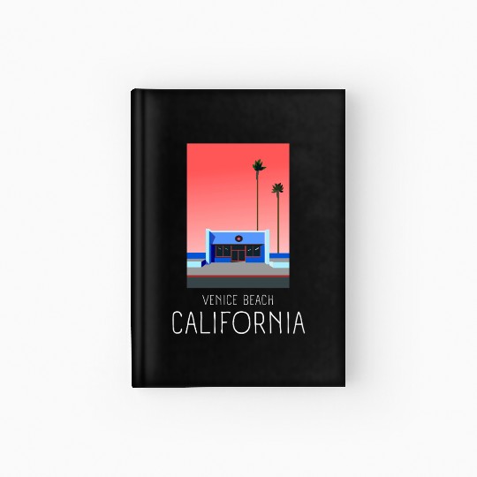 Retro Venice Beach California Hardcover Journal