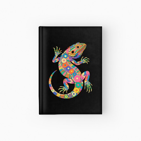 Beardies Pogona Reptile Herpetology Bearded Dragon Hardcover Journal