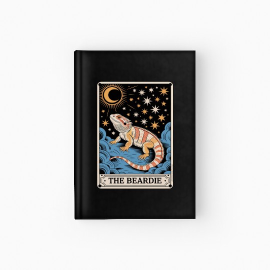 The Beardie Tarot Card Pogona Reptile Lover Hardcover Journal