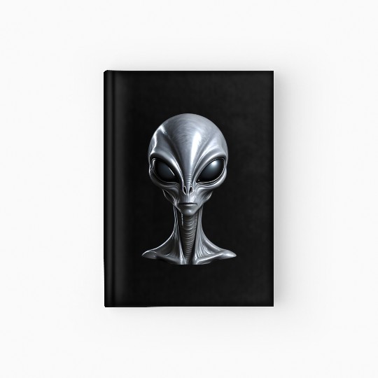 Real Tall Grey Alien Extraterrestrial Hardcover Journal