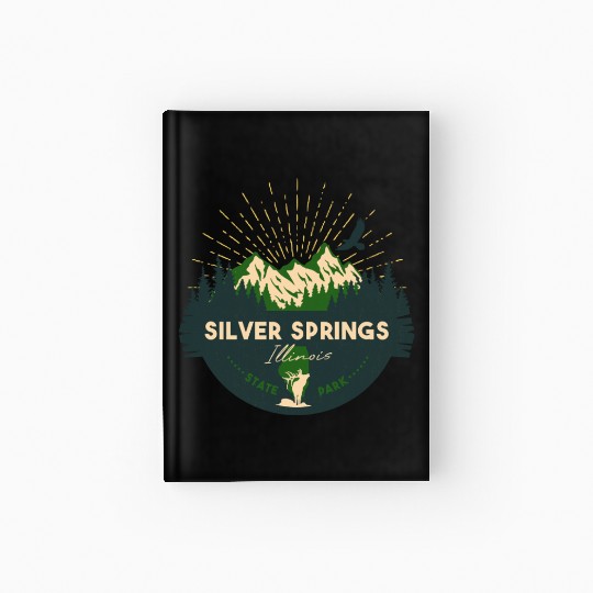 Silver Springs Illinois IL State Park Retro Camp Hardcover Journal