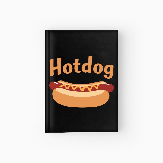 Hotdog Love in black and white look Hardcover Journal