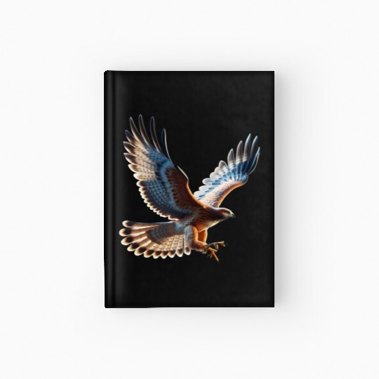 Majestic Hawk Flight Hardcover Journal