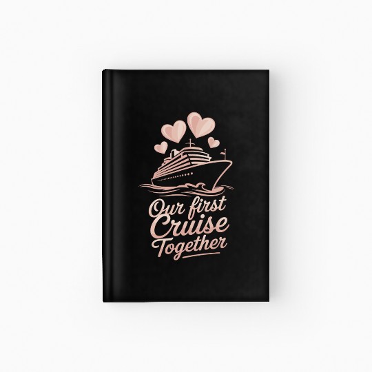 Romantic Cruise Ocean Love Sunset Sail Couples Hardcover Journal