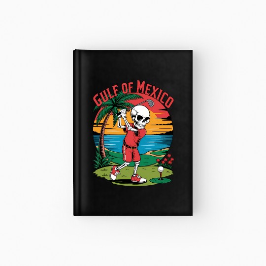 Tropical Skeleton Golf Funny Parody Design Hardcover Journal