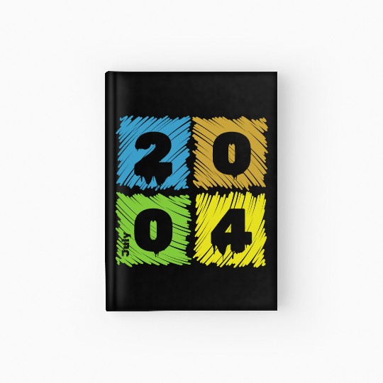 21st birthday Colorful Patches since 07/2004 Hardcover Journal