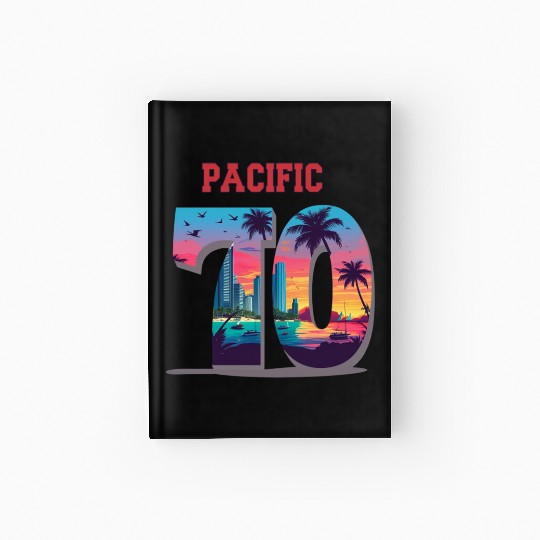 PACIFIC 70 – Tropical City Sunset Varsity Art Hardcover Journal
