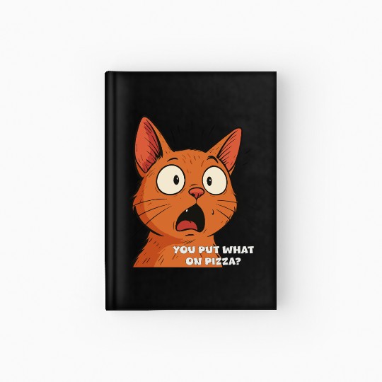 Funny Shocked Cat Meme Hardcover Journal