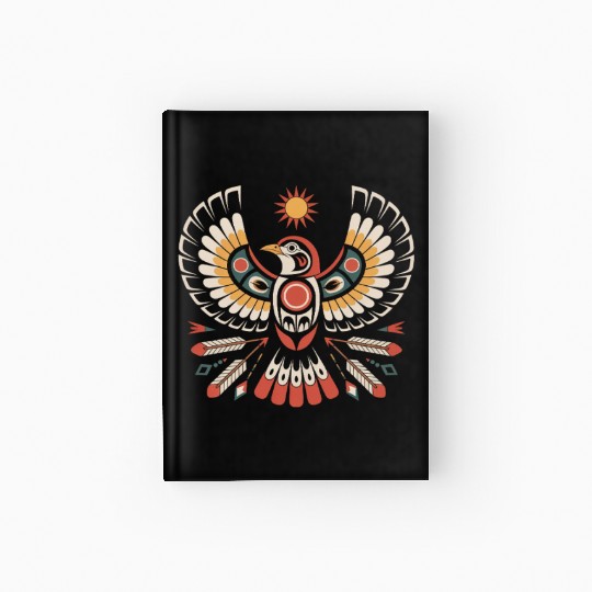 Sparrow Indigenous Indian Tribal Art Native Hardcover Journal