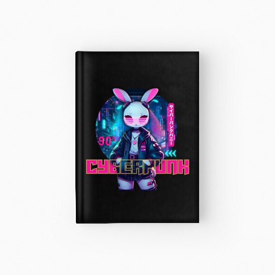 90´Cyberpunk Bunny Hardcover Journal