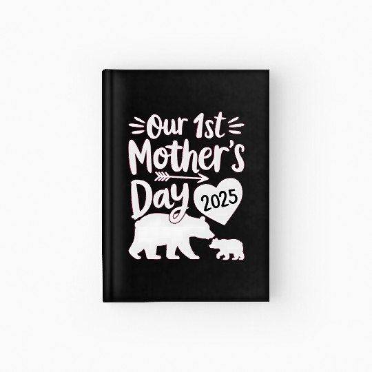 Our 1st Mother's Day 2025 – Bear Mom and Cub SVG Hardcover Journal