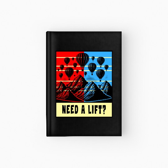 Hot Air Balloon Design Hardcover Journal