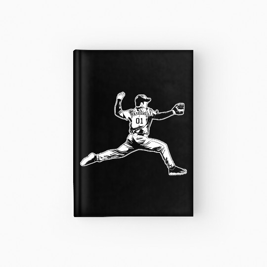 Baseball Pitcher Hardcover Journal
