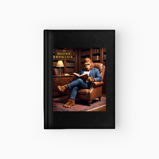 Bigfoot Book Club Sasquatch Reading in the Library Hardcover Journal