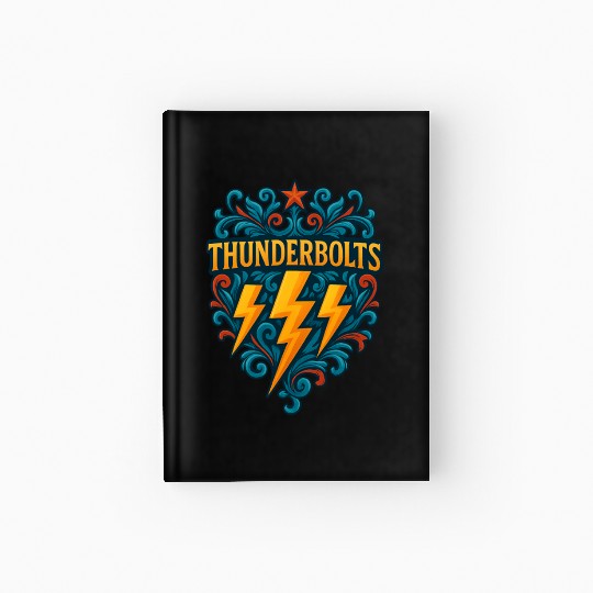 Thunderbolts Emblem – Bold Lightning Crest Graphic Hardcover Journal